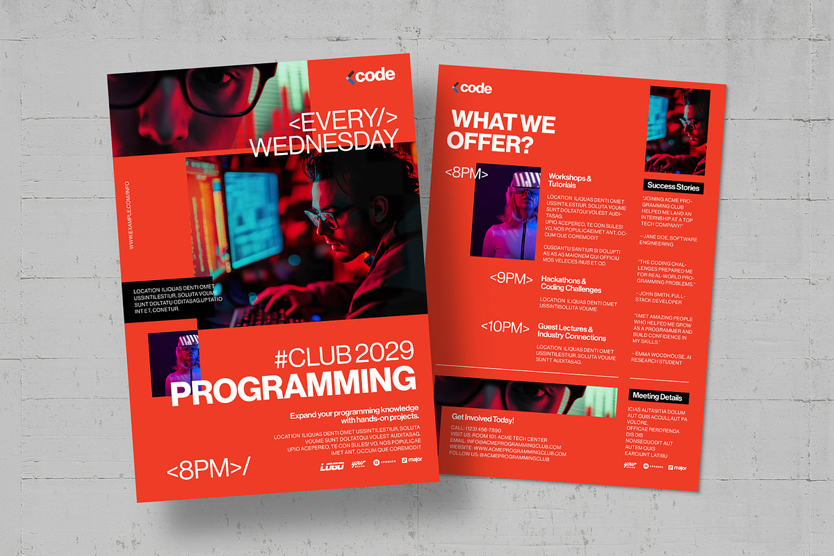 Programming Club Flyer Template, a Flyer Template by BrandPacks (Photo 5 of 5)