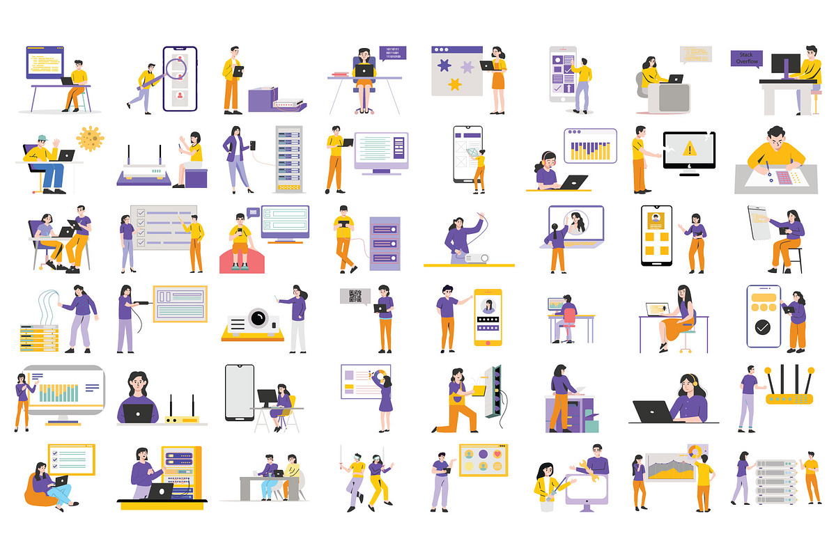 50 Premium IT Illustrations Pack, an Illustration by Vector Portal (Photo 2 of 5)