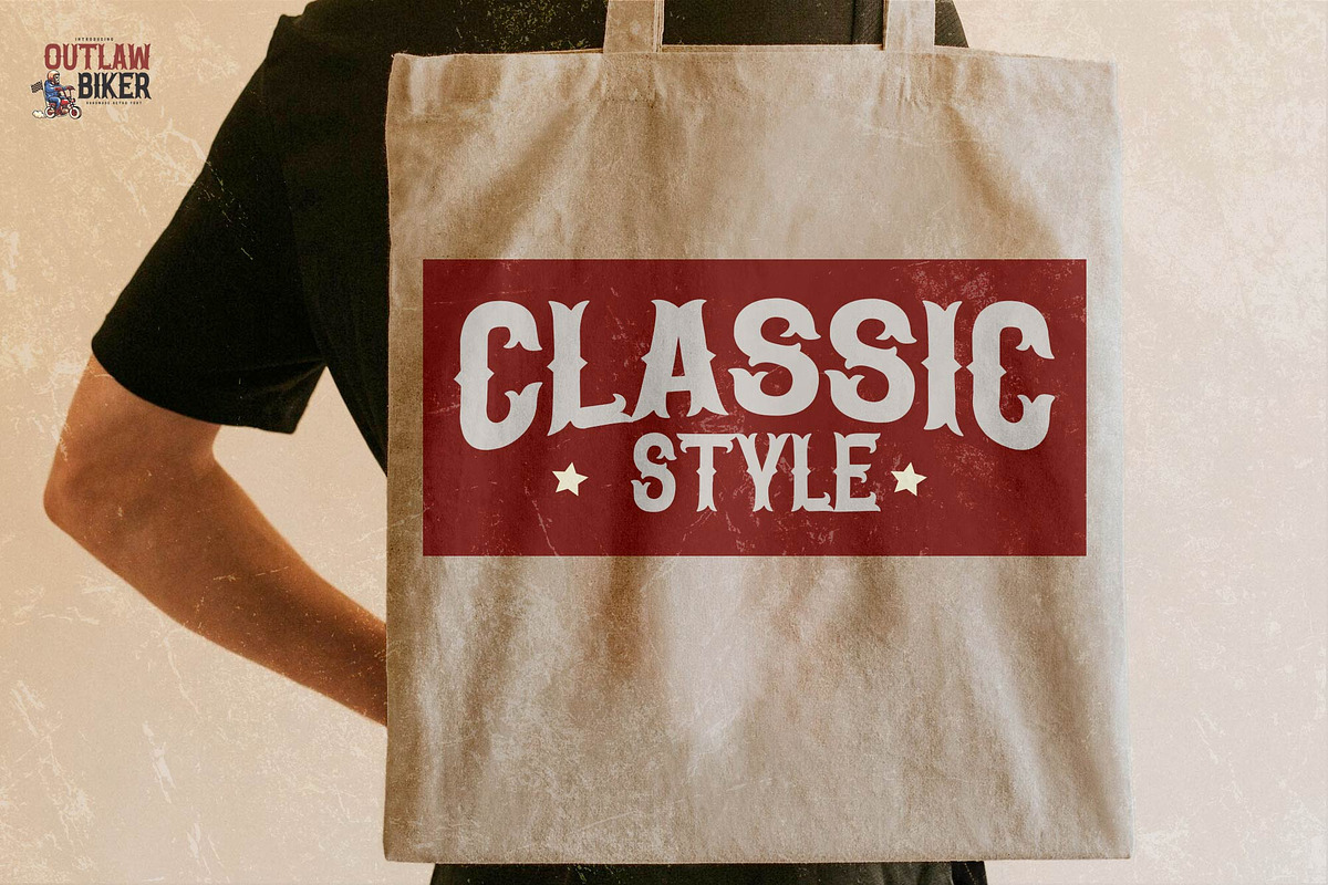 Outlaw Biker – Handmade Retro Font, a Slab Serif Font by Gassstype (Photo 8 of 8)