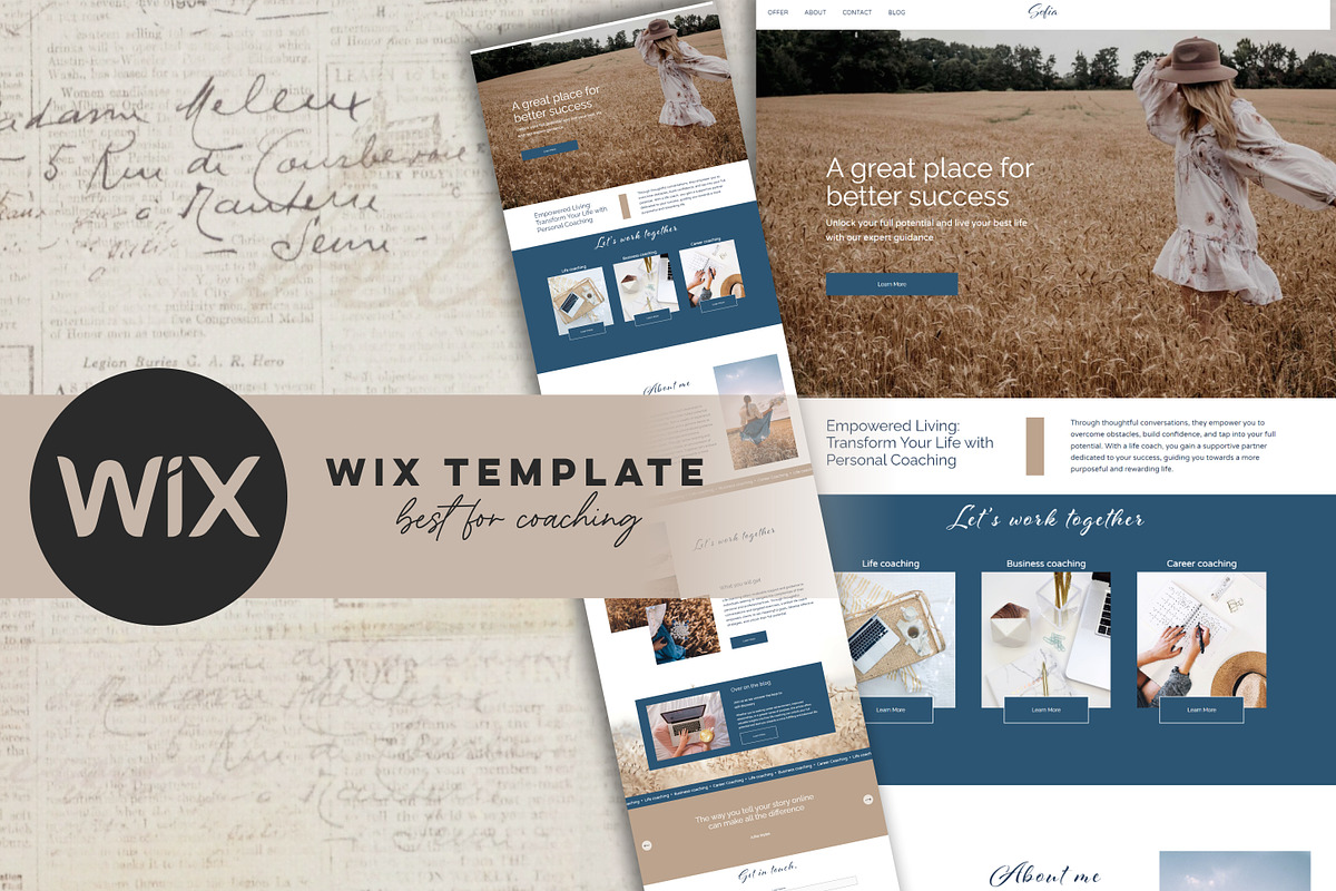 Premium Wix Template  Life Coaching, a Wix Template by Design House (Photo 1 of 20)