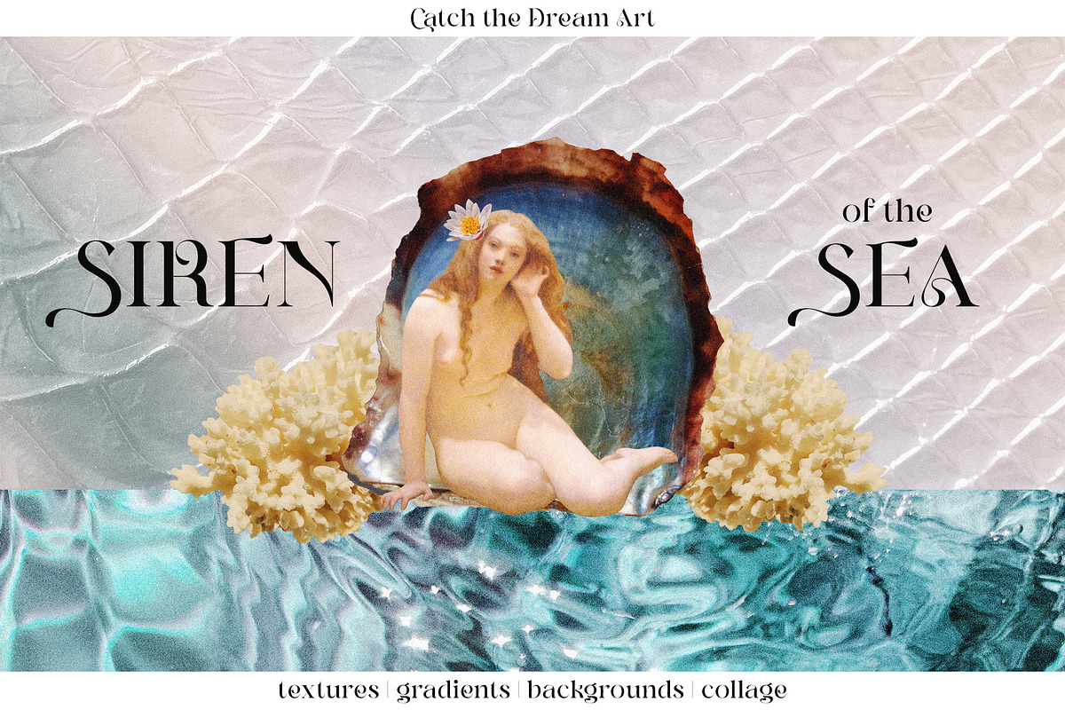 Siren of the Sea Collage Textures, an Object Graphic by Catch the Dream Art (Photo 1 of 14)