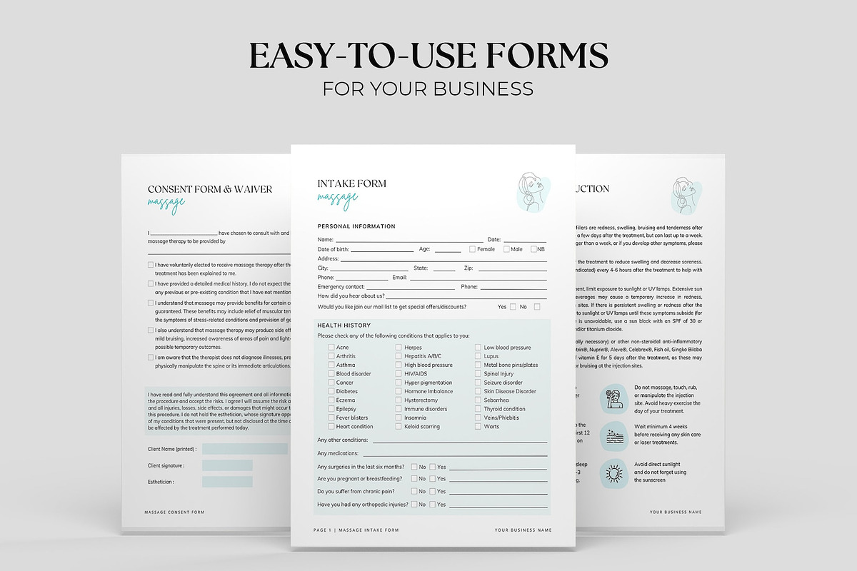 Esthetician Consent Forms, a Design Template by SwitzerShop (Photo 5 of 9)