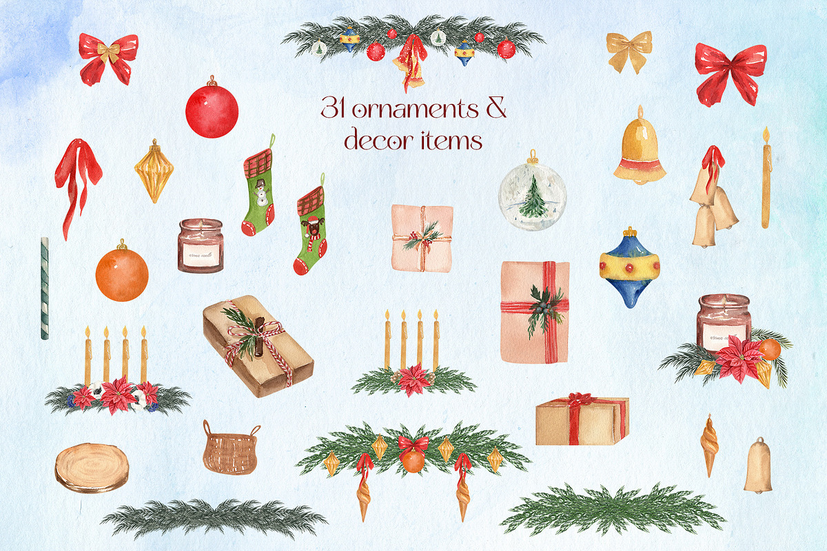 Merry & Bright Classic Christmas, a Seasonal Illustration by Catch the Dream Art (Photo 6 of 16)
