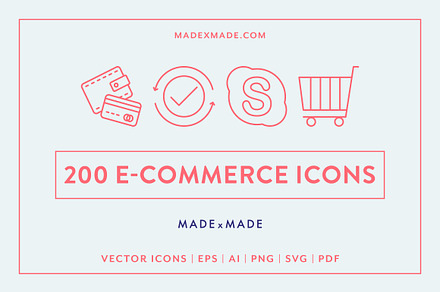 Ecommerce Line Icons, an Outline Icon by Made by Made