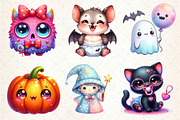 Kawaii Baby Halloween Clipart, an Illustration by Dream Creation (Thumbnail 2 of 6)