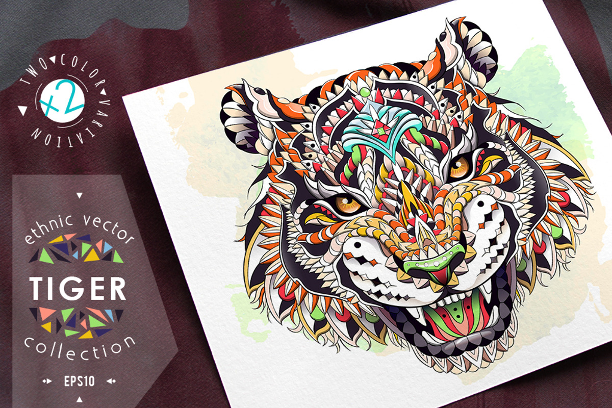 Ethnic Collection: Roaring Tiger, an Animal Illustration by ArtoJoy (Photo 1 of 5)