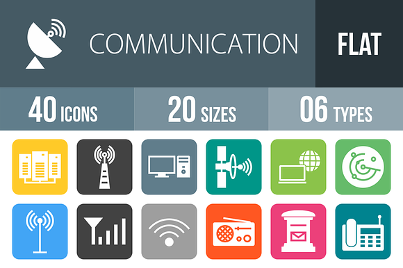 40 Communication Flat Round Corner
