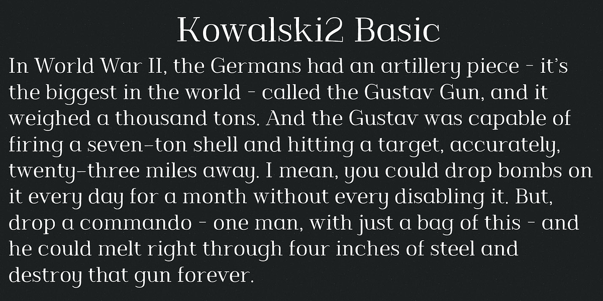 Kowalski2, a Handwritten Font by GRIN3 (Nowak) (Photo 3 of 6)
