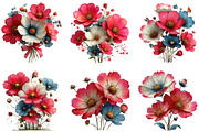 Spring Cosmos Flower Clipart, an Illustration by CraftArtStudio (Thumbnail 2 of 6)