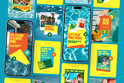 Pool Party Instagram Templates, a Social Media Template by Supanium Studio (Thumbnail 1 of 5)