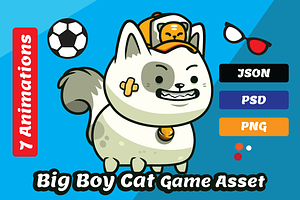Big Boy Cat Sprites | 2D Game Asset