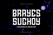 Brayes Sughoy - Experimental Font, a Blackletter Font by QR Design Studio (Thumbnail 1 of 7)