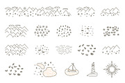 Mountain Map Vector Set, a Transportation Illustration by Ilia Design (Thumbnail 3 of 7)