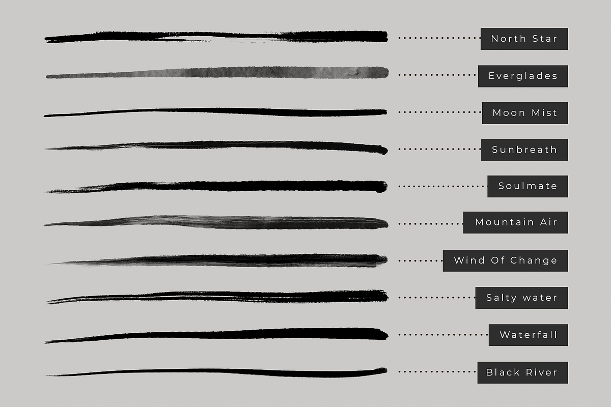 10 Lettering Brushes For Procreate, a Brush Add-On by Katsia Liat (Jazwinska) (Photo 2 of 10)