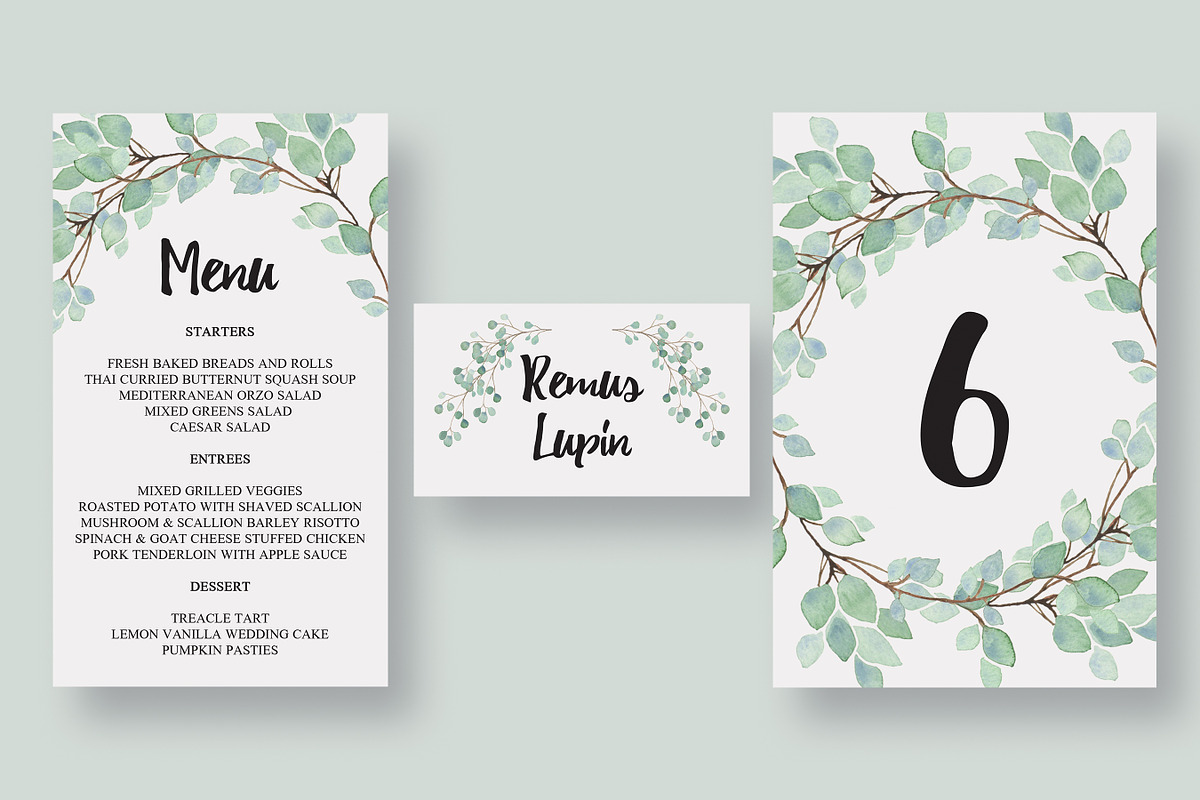 Eucalyptus Wedding Invitation Suite, an Invitation Template by Knotted Design (Photo 4 of 4)