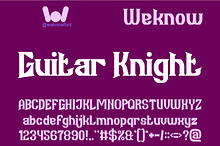 Guitar Knight Font
