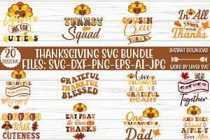 Thanksgiving SVG Bundle, an Object Graphic by CrexoraLab