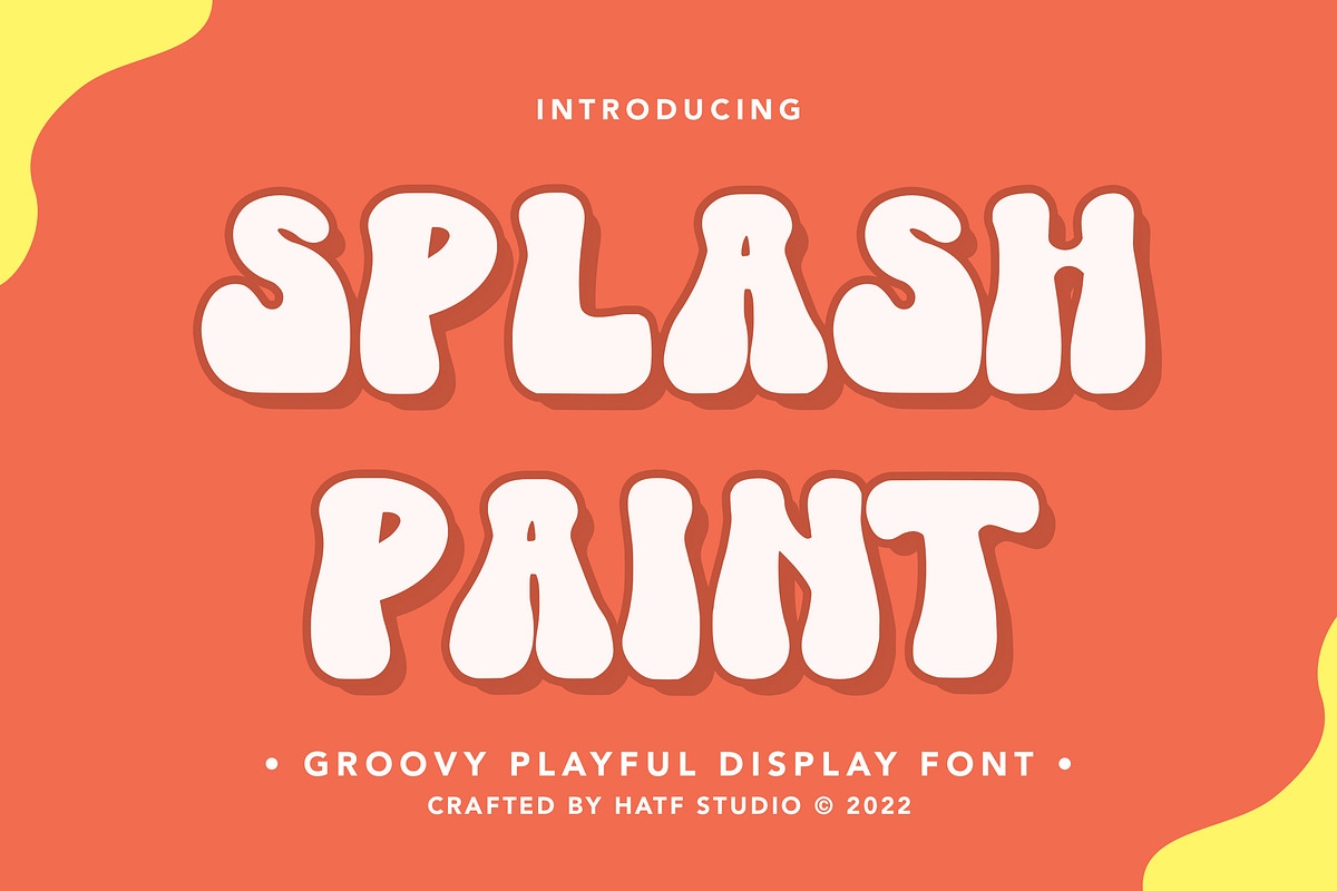 Splash Paint, a Handwritten Font by HATFSTUDIO (Photo 1 of 8)