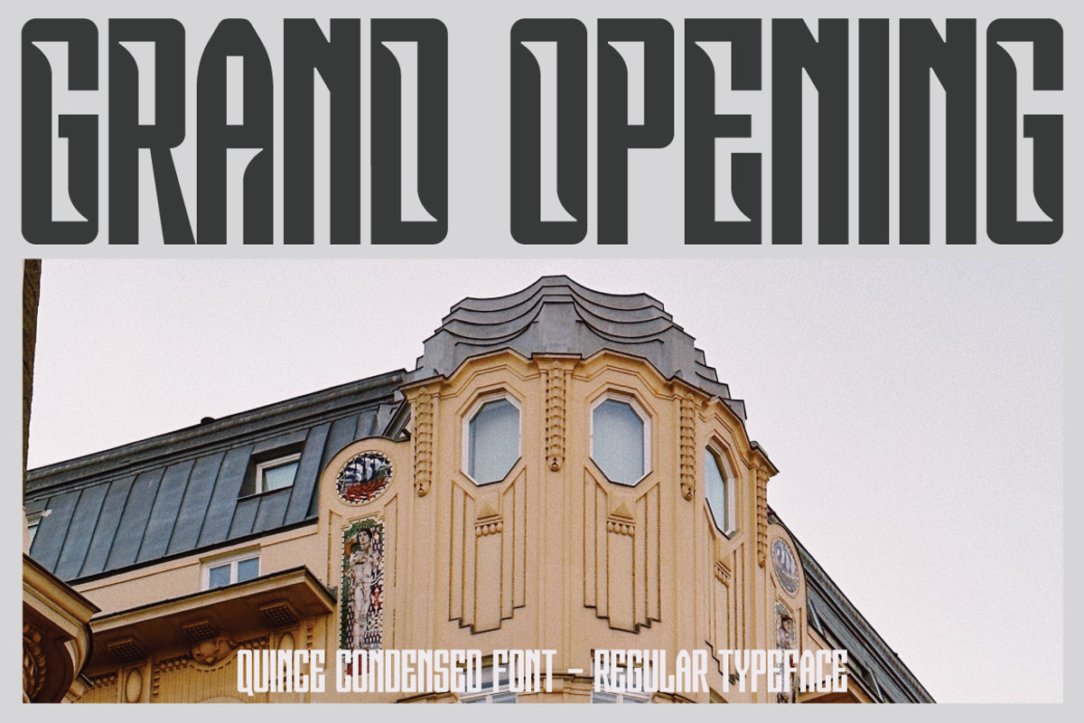 Quince Condensed Font, a Sans Serif Font by executypeStudio (Photo 2 of 11)