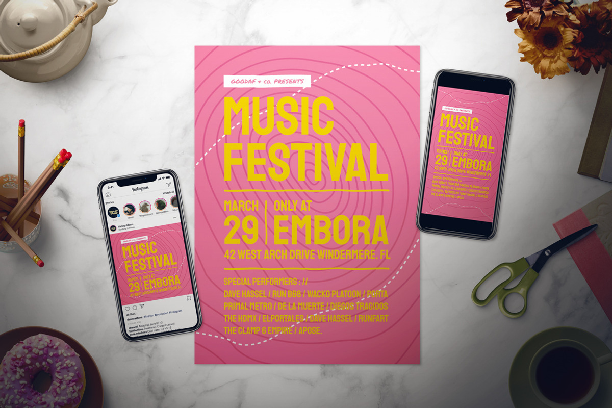 Music Festival Flyer Set, a Flyer Template by The Good Store (Photo 1 of 2)