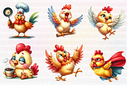Funny Chiken clipart, an Illustration by CreationArt (Thumbnail 3 of 5)
