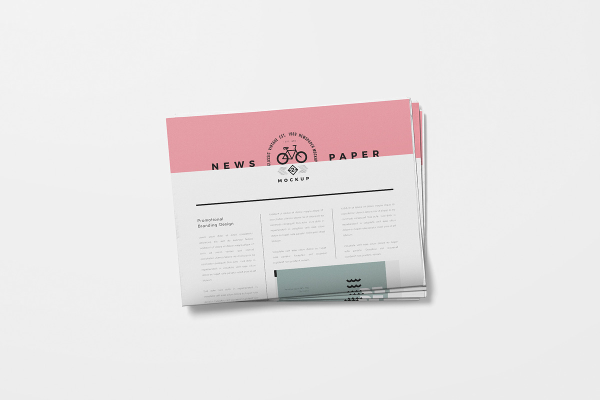 Berliner Newspaper Mockups, an Advertising Mockup by GfxFoundry (Photo 1 of 6)
