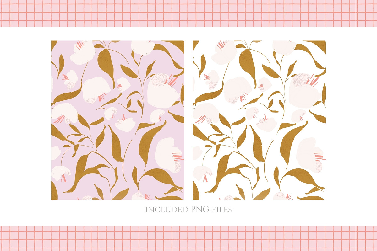 Blush & Ochre. Floral Patterns, a Pattern Graphic by PaperJamLab (Photo 8 of 13)