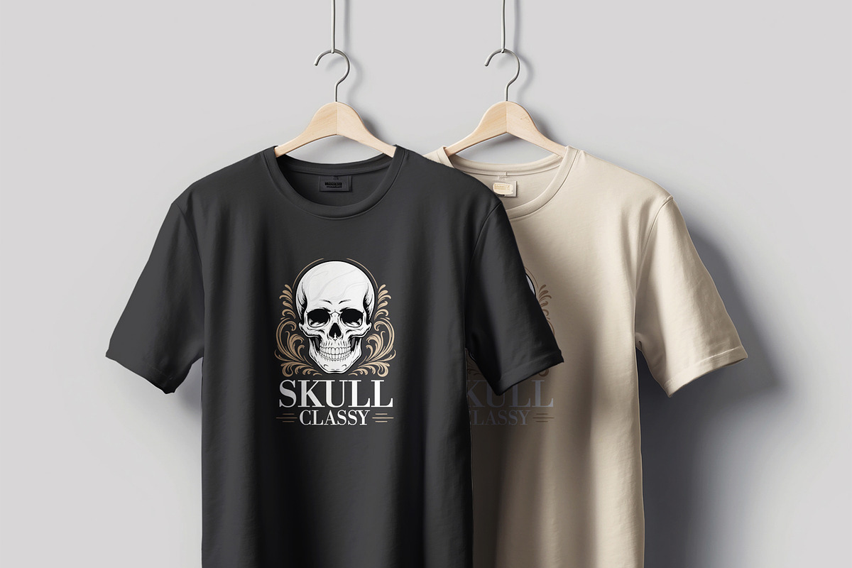 Skull T Shirt Design Layout, a Stationery Template by MightyDesign (Photo 2 of 6)