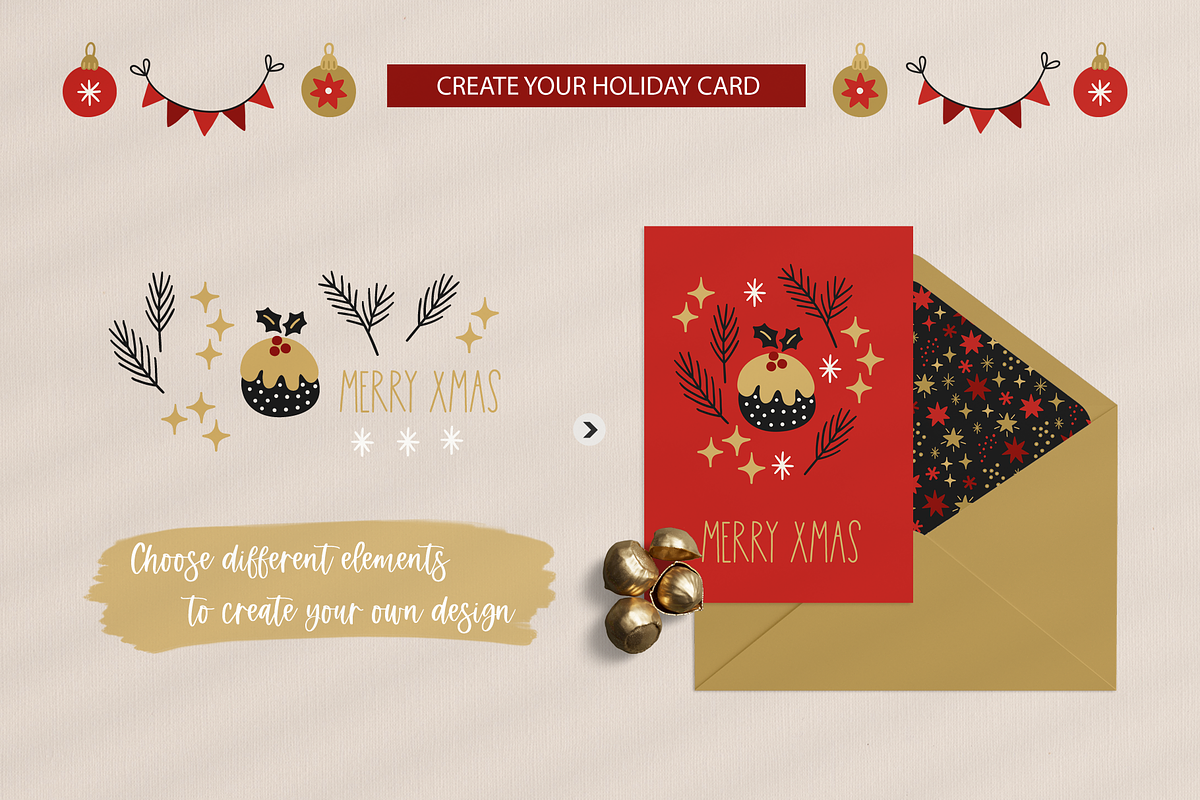 Christmas Party Kit, a Seasonal Illustration by miumiu (Photo 8 of 15)