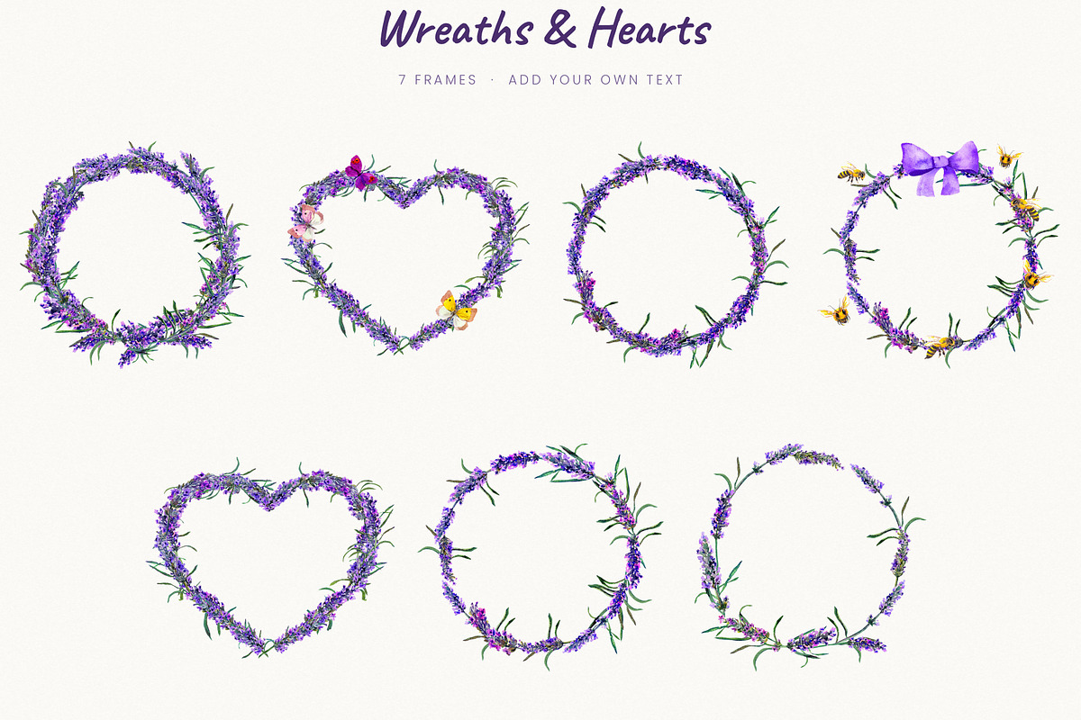 Watercolor Lavender Clipart Provence, a Decorative Illustration by Where summer is (Photo 7 of 13)