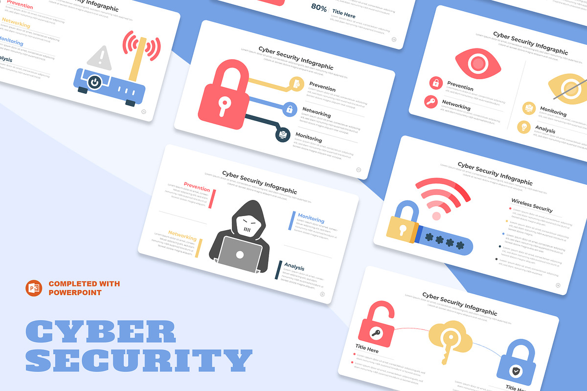 Cyber Security Infographic, a Presentation Template by Mighty-Slide (Photo 1 of 7)