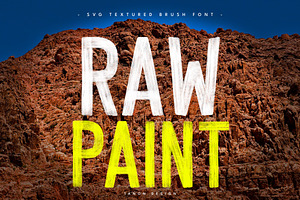 Raw Paint SVG Textured Brush Font