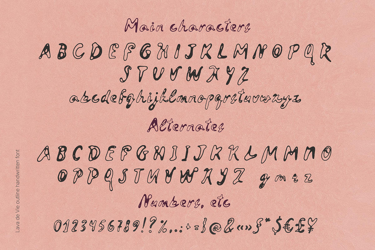 Lava de Vie outline handwritten font, a Handwritten Font by TD fonts (Photo 7 of 10)