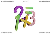 Math Equation 2 + 1 = 3 3D, an Object 3D Model by Wencory (Thumbnail 3 of 3)