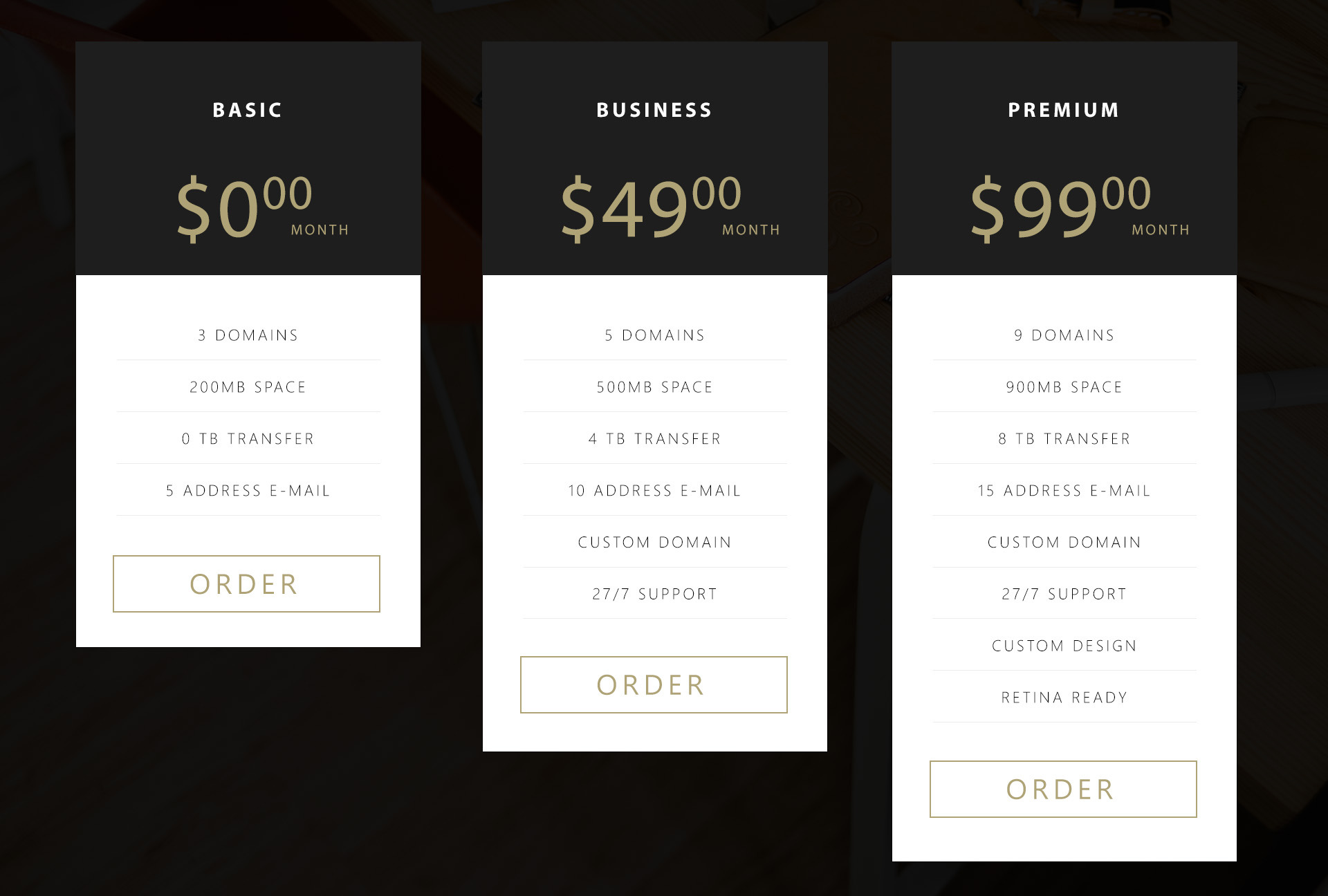 Modern Pricing Table by Brand Square  Creative Market