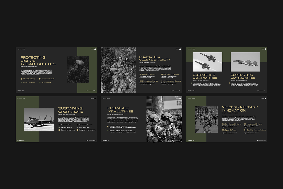 Forca - Military PowerPoint Template, a Presentation Template by ...