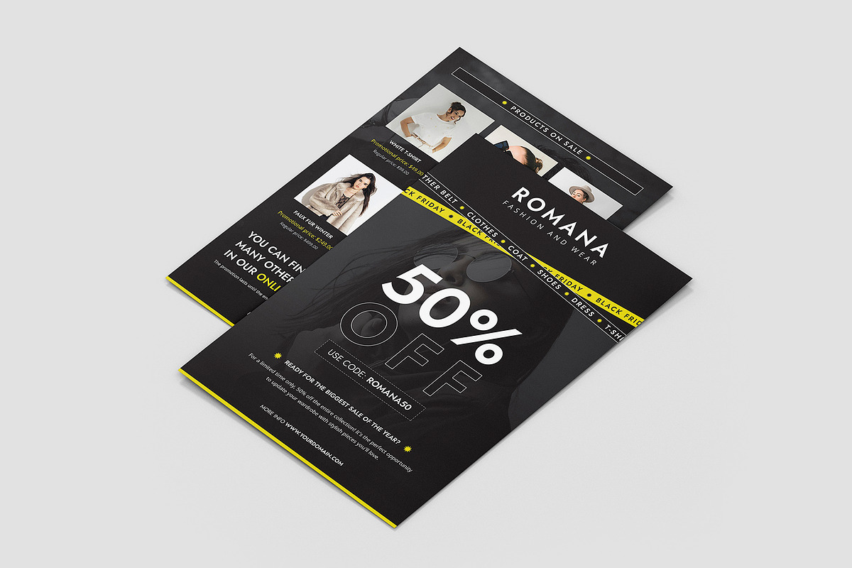 Fashion Black Friday Flyer Template, a Flyer Template by artbart (Photo 2 of 9)
