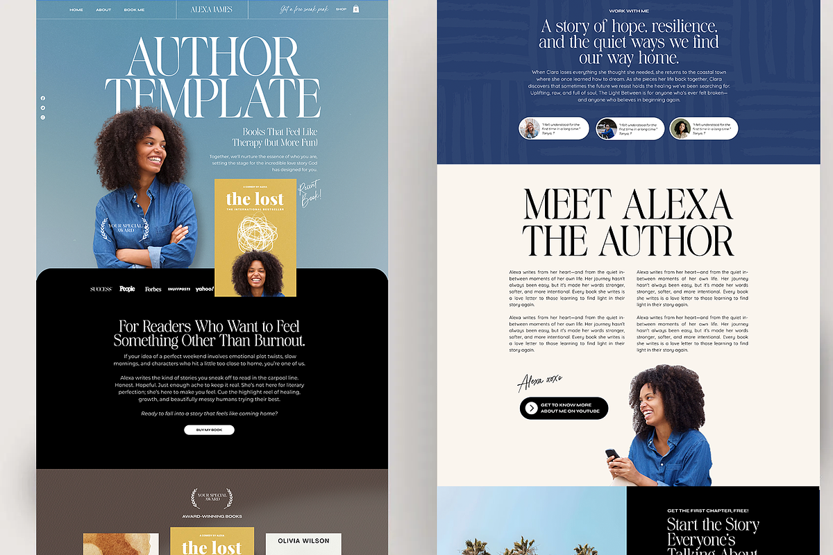 Website Templates for Authors, Coaches preview 5