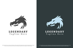 Dragon Head Logo Design Illustration, a Branding & Logo Template by Morvana Crew