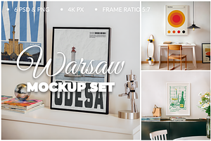6PSD Poster Frame Mockups 5:7 ratio, a Poster Template by SigaSigaMockup