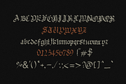 Dark Obelisk Gothic Blackletter Font, a Blackletter Font by Ashiya Pixel (Thumbnail 2 of 6)