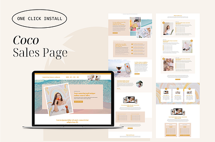 Coco Sales Page Template for Divi