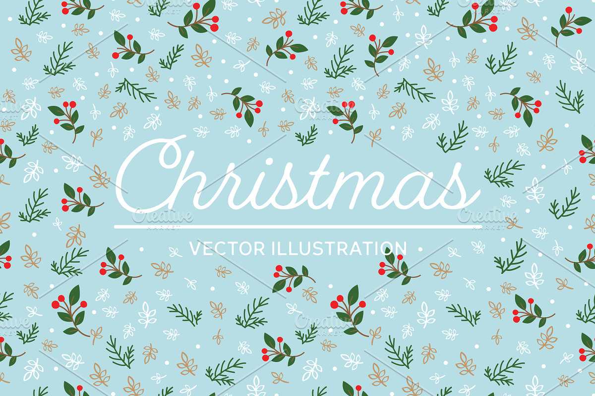 Winter Christmas seamless pattern, a Pattern Graphic by AnzhelikaGerman (Photo 1 of 3)