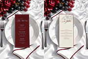 Burgundy Wedding 4x9.25 Menu Mockup, an Advertising Mockup by Serenefeeling (Thumbnail 2 of 7)