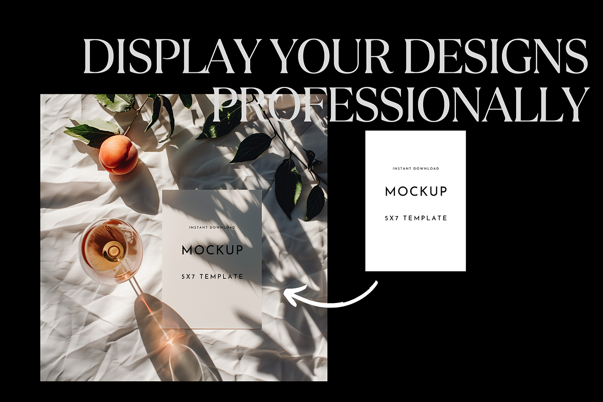Peach & Rosé 5x7 Mockup – PSD File, a Mockup by PhoebeCreates (Photo 3 of 4)