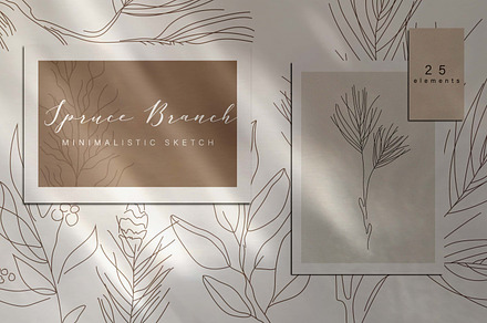 Spruce Branch line art & Patterns