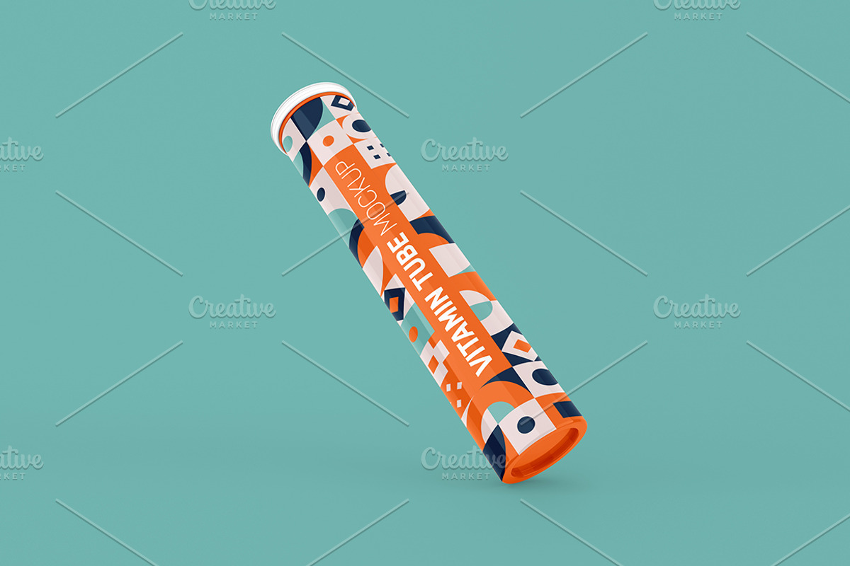 Vitamin Tube Mockup, a Packaging Mockup by Qaleb Studio (Photo 1 of 3)