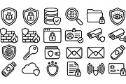 Cyber Security Icon Set, an Illustration by designvectx (Thumbnail 3 of 3)