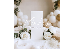 Tall Vertical Menu Mockup, a Product Mockup by TatiMockup