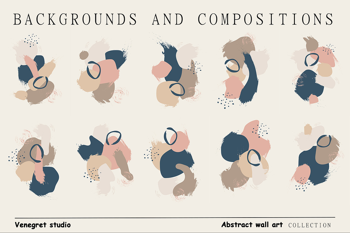 Abstract wall art collection, an Illustration by Vinegret -Shop (Photo 12 of 15)